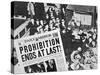 Headline Declaring the End of Prohibition, 6th December, 1933-null-Stretched Canvas