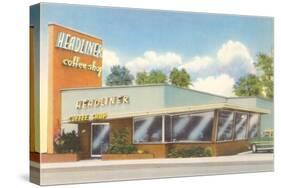 Headliner Coffee Shop, Retro Diner-null-Stretched Canvas