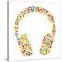 Headphones Consist of Dots-Vaver Anton-Stretched Canvas