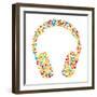 Headphones Consist of Dots-Vaver Anton-Framed Art Print