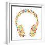 Headphones Consist of Dots-Vaver Anton-Framed Art Print