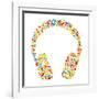 Headphones Consist of Dots-Vaver Anton-Framed Art Print