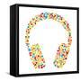 Headphones Consist of Dots-Vaver Anton-Framed Stretched Canvas