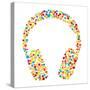 Headphones Consist of Dots-Vaver Anton-Stretched Canvas