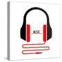 Headphones Music-Enrique Rodriguez Jr.-Stretched Canvas