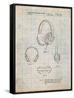 Headphones Patent-Cole Borders-Framed Stretched Canvas