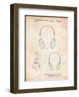 Headphones Patent-Cole Borders-Framed Art Print