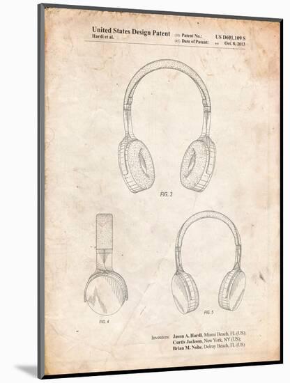 Headphones Patent-Cole Borders-Mounted Art Print