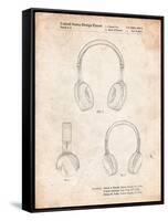 Headphones Patent-Cole Borders-Framed Stretched Canvas