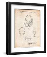 Headphones Patent-Cole Borders-Framed Art Print