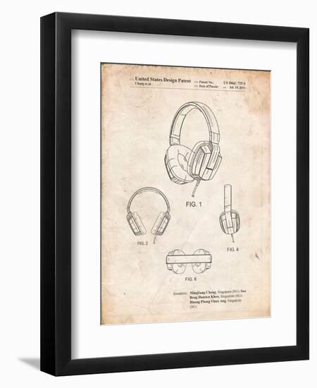 Headphones Patent-Cole Borders-Framed Art Print