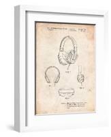 Headphones Patent-Cole Borders-Framed Art Print