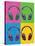 Headphones Pop Art Poster-null-Stretched Canvas