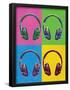 Headphones Pop Art Poster-null-Framed Poster