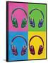 Headphones Pop Art Poster-null-Framed Poster