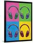 Headphones Pop Art Poster-null-Framed Poster