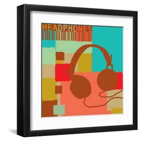 Headphones-Yashna-Framed Art Print