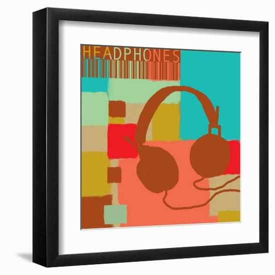 Headphones-Yashna-Framed Art Print