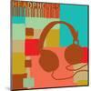 Headphones-Yashna-Mounted Art Print