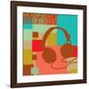 Headphones-Yashna-Framed Art Print