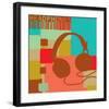 Headphones-Yashna-Framed Art Print