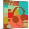 Headphones-Yashna-Mounted Art Print