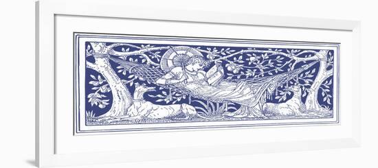 Headpiece - Woman reclining-Walter Crane-Framed Premium Giclee Print