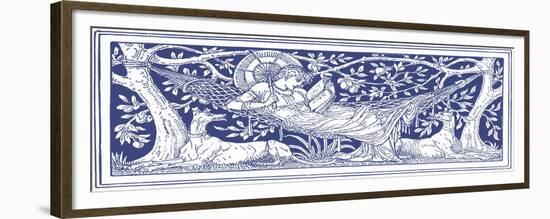 Headpiece - Woman reclining-Walter Crane-Framed Premium Giclee Print