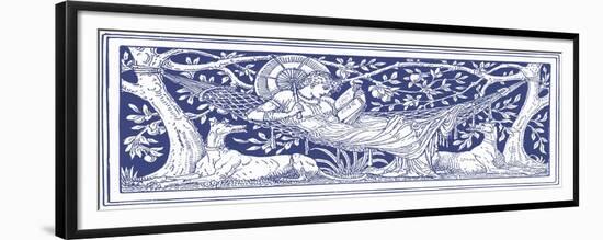 Headpiece - Woman reclining-Walter Crane-Framed Premium Giclee Print