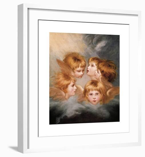 Heads of Angels - Miss Frances Gordon-Sir Joshua Reynolds-Framed Premium Giclee Print