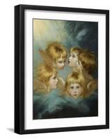 Heads of Angels - Portrait of Miss Francis Isabel Ker Gorden-Sir Joshua Reynolds-Framed Giclee Print