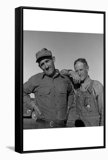 Heads of Families on the Mineral King Cooperative Farm.-Dorothea Lange-Framed Stretched Canvas