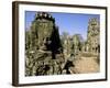 Heads of The Bayon, Angkor Thom, Siem Reap, Cambodia-Walter Bibikow-Framed Photographic Print