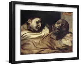 Heads of Torture Victims, Study for the Raft of the Medusa-Théodore Géricault-Framed Giclee Print