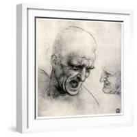 Heads of Warriors, 1503-1505-Leonardo da Vinci-Framed Giclee Print