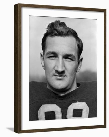 Headshot of University of Michigan Fottball Player, No.98, Tom Harmon-Alfred Eisenstaedt-Framed Premium Photographic Print