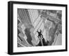 Headstand over Manhattan-null-Framed Photographic Print