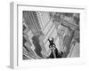 Headstand over Manhattan-null-Framed Photographic Print