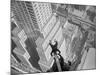 Headstand over Manhattan-null-Mounted Photographic Print