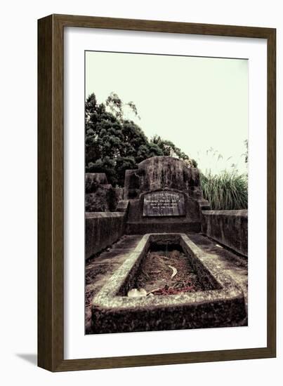 Headstones in Graveyard-Steven Allsopp-Framed Photographic Print