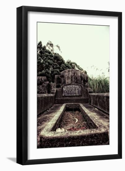 Headstones in Graveyard-Steven Allsopp-Framed Photographic Print