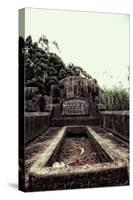 Headstones in Graveyard-Steven Allsopp-Stretched Canvas