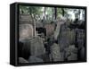 Headstones in the Graveyard of the Jewish Cemetery, Josefov, Prague, Czech Republic-Richard Nebesky-Framed Stretched Canvas