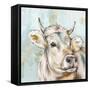 Headstrong Cow I-Eva Watts-Framed Stretched Canvas