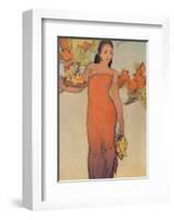 Healani, Royal Hawaiian Hotel Menu Cover c.1950s-John Kelly-Framed Art Print