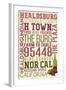 Healdsburg, California - Typography-Lantern Press-Framed Art Print