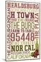 Healdsburg, California - Typography-Lantern Press-Mounted Art Print