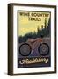 Healdsburg, California - Wine Country Trails-Lantern Press-Framed Art Print