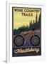 Healdsburg, California - Wine Country Trails-Lantern Press-Framed Art Print