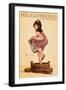 Healdsburg, California - Wine Crushing Pinup Girl-Lantern Press-Framed Art Print